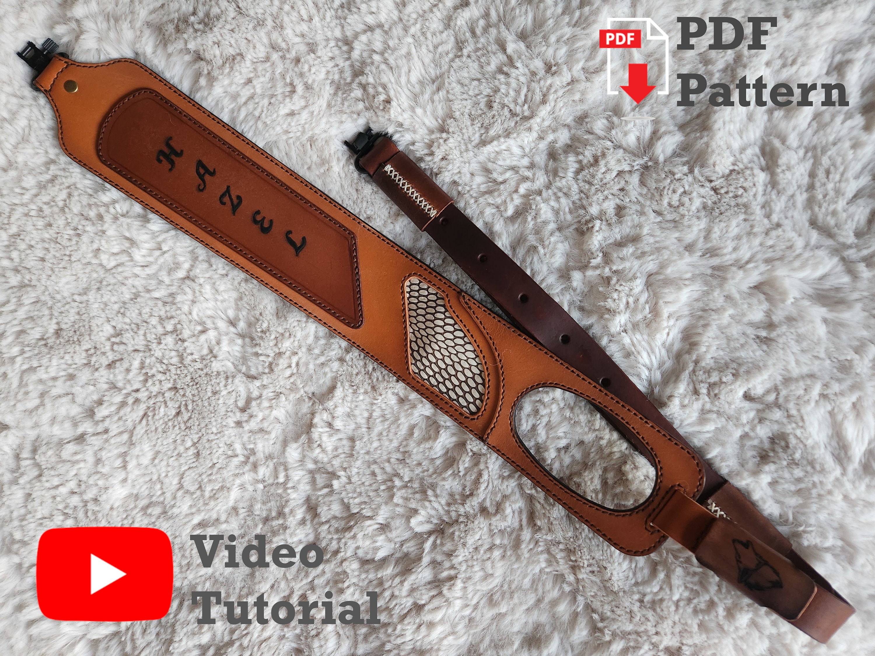 Pattern Leather Rifle Sling DIY Rifle Sling PDF Tutorial Etsy Canada