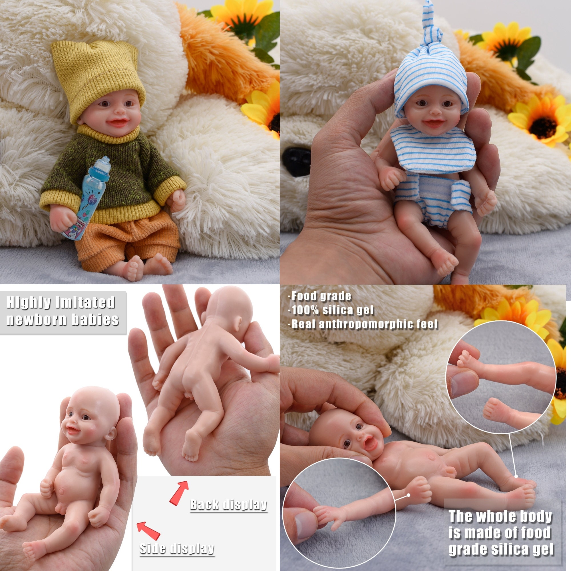 Bebe reborn doll 50 cm nuevo hecho a mano silicona reborn baby