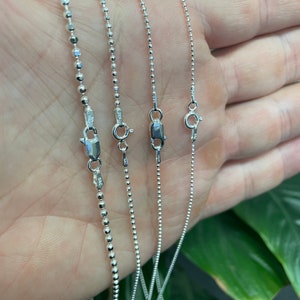 Italian Sterling Silver Diamond Cut Bead Ball Chain Necklace 925