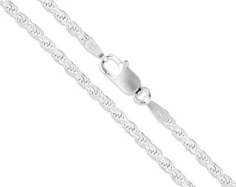 14 to 30 inch 1 to 2.5mm Rolo Chain Pure .925 Italian Sterling Silver Necklace 