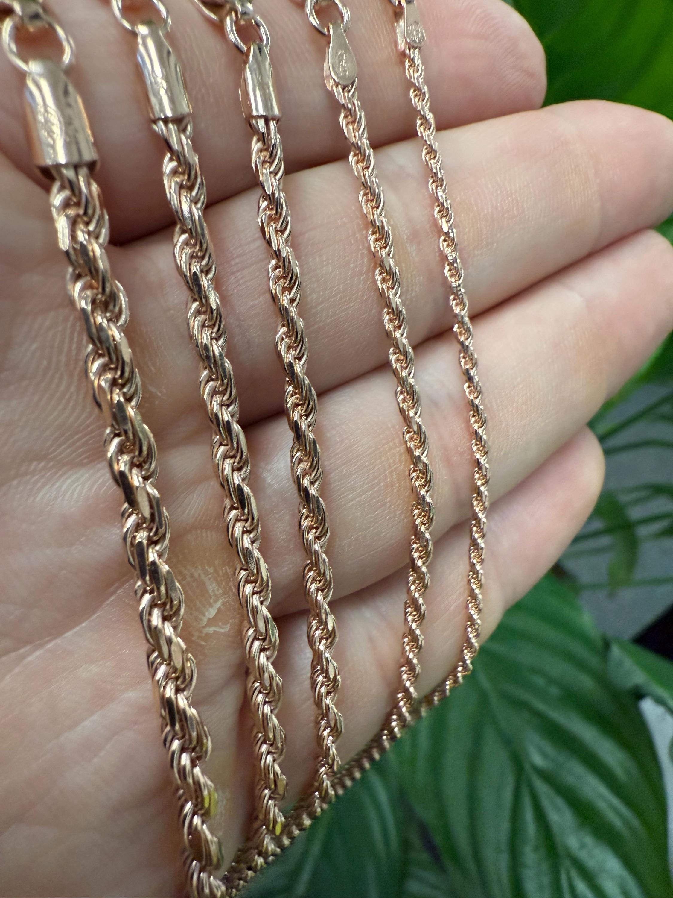 スターリングシルバー 14K ローズゴールドメッキ ダイヤモンドカット 