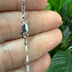 Italian Sterling Silver Long Diamond-Cut 1.7mm Box Chain Necklace Solid 925