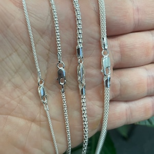 Italian Sterling Silver Popcorn Mesh Chain Necklace 925