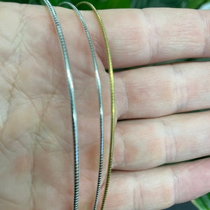 Italian Sterling Silver Round Omega Chain Necklace 925 Made in Italy