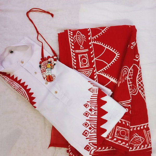 red-and-white-bengali-saree-etsy