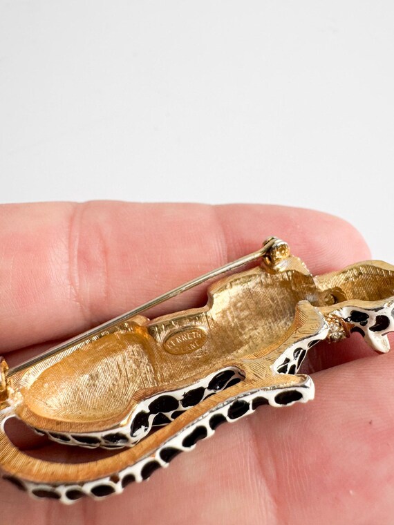 Vintage Kenneth Jay Lane Leopard Brooch, Enamel &… - image 7