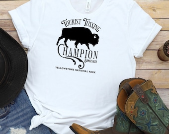 Buffalo svg - Bison svg - Yellowstone tourist svg - Tourist Tossing Digital Download Cut File for Cricut - Funny Yellowstone Shirt T-Shirt