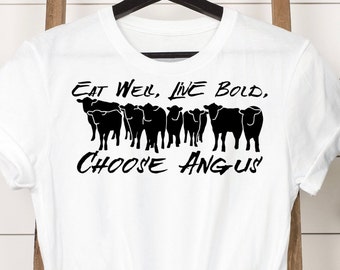 Choose Angus SVG, Black Angus Cowgirl Design