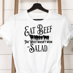Eat Beef Angus Cattle SVG - Funny Cow Shirt Cut File (Digital Download)