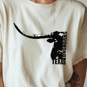 Texas Longhorn Silhouette SVG: Western Cattle Design (Digital Download)