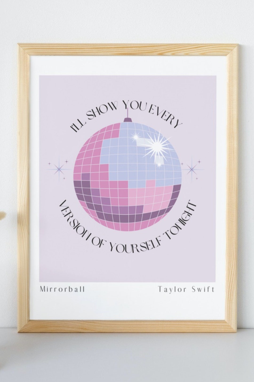 Mirrorball Taylor Swift Poster Digital Download Etsy