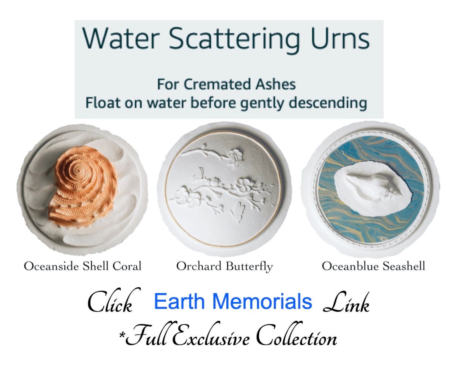 Biodegradable Urn for Human Ashes / Water Burial Urn / Urn for