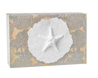 Biodegradable Urn Box, Urn Box for Human Ashes, Water or Earth Burial Urn, Urn for Cremation, Biodegradable Cremation Urn Large Starfish Box