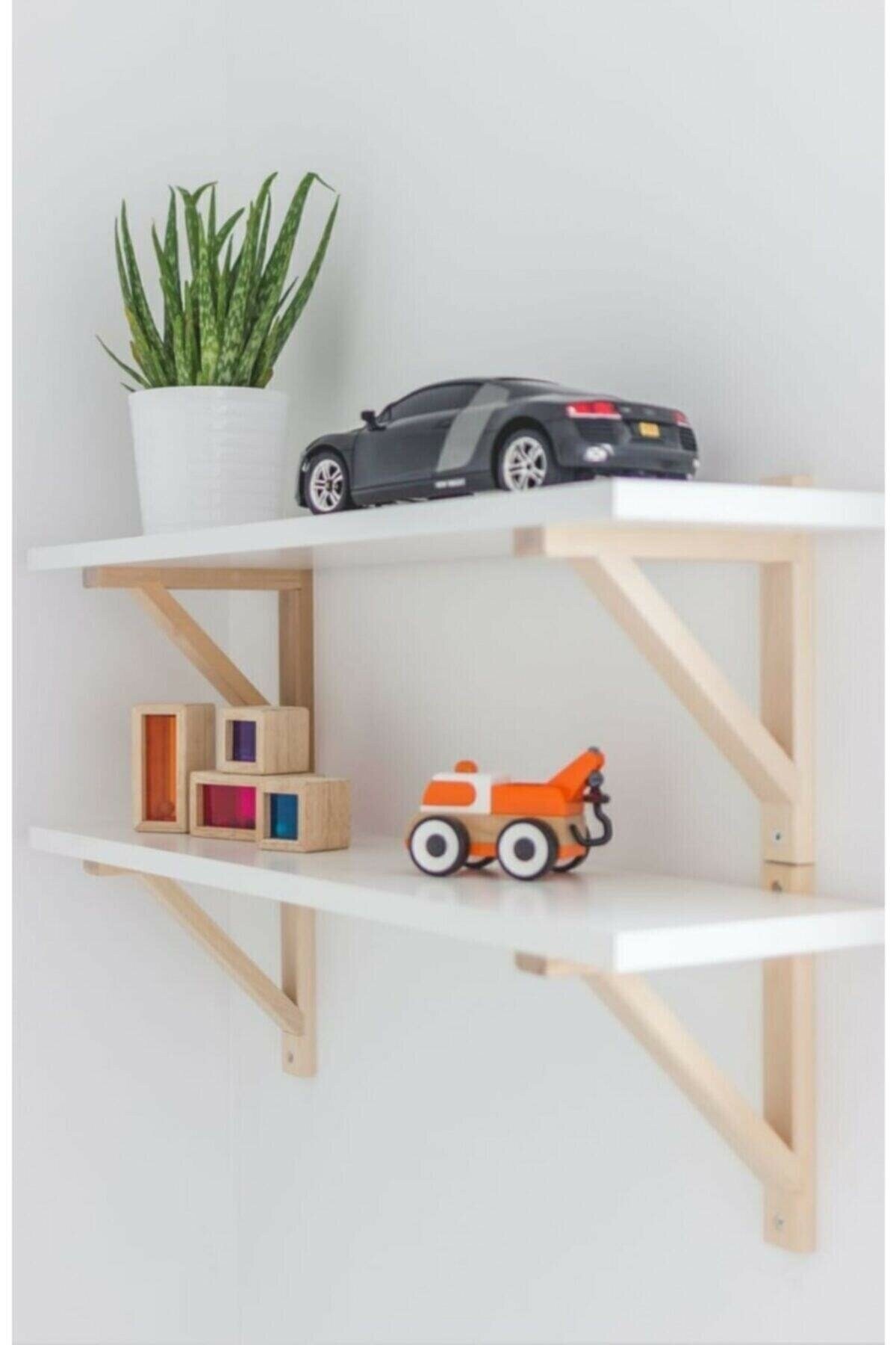 Wooden Leg Bookshelf Kitchen Wall Shelf 2 Shelf Set Etsy