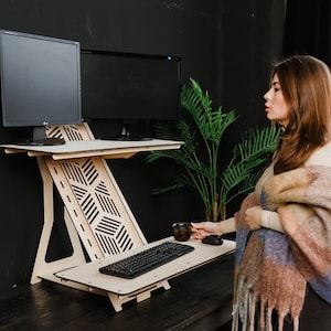 Stehpult Holzarbeitsplatz Laptopständer Moderner Schreibtisch Verstellbarer Schreibtischständer Vintage Ständer