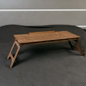 Lap Desk, Bed Breakfast Table, Folding Bed Tray, Folding Legs, Tray Table, Wooden Portable Laptop stand, Work From Home