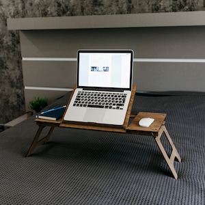 Folding Bed Tray, Laptop Stand, Bed Tray with Folding Legs, Laptop desk, Portable Foldable Lap Desk, Work From Home