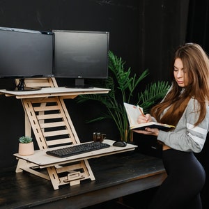 Stehpult Holzarbeitsplatz Laptopständer Moderner Schreibtisch Verstellbarer Schreibtischständer Vintage Ständer