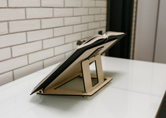Supporto In Legno Regolabile Per Computer Portatile E Tablet – Altezza Regolabile, Ideale Per Scrivania, Disegno E Scrittura - 5