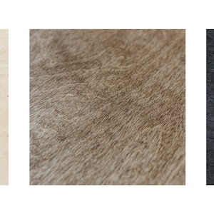 K&ouml;nnte beinhalten: Drei Holzproben: ein hellbeiges Holz, ein mittelbraunes Holz mit Maserung und ein schwarzes Holz.