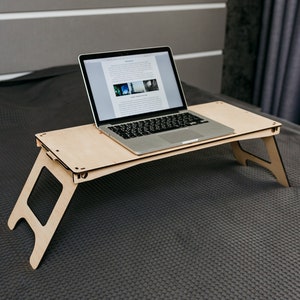 Folding lap desk, Laptop Bed Tray Table, Wooden Portable Desk, Lap Desk, Folding Serving Tray, Bed Breakfast Table, Laptop stand