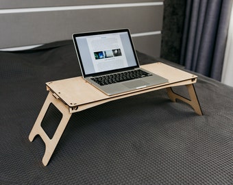 Folding lap desk, Laptop Bed Tray Table, Wooden Portable Desk, Lap Desk, Folding Serving Tray, Bed Breakfast Table, Laptop stand