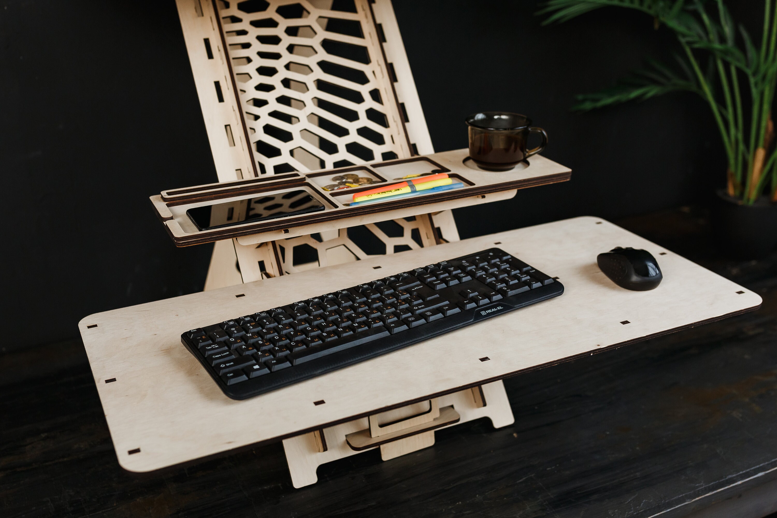 Computer Table Working Stand STANDING DESK Laptop Stand Wood Work Station Home Office | Etsy