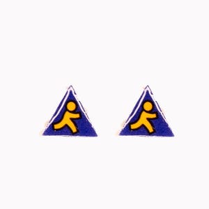 Vintage AOL Icon Stud Earrings