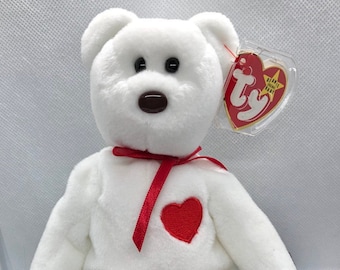 VALENTINO the Teddy Bear TY Beanie Baby Pristine with Mint Tags Retired PVC Pellets