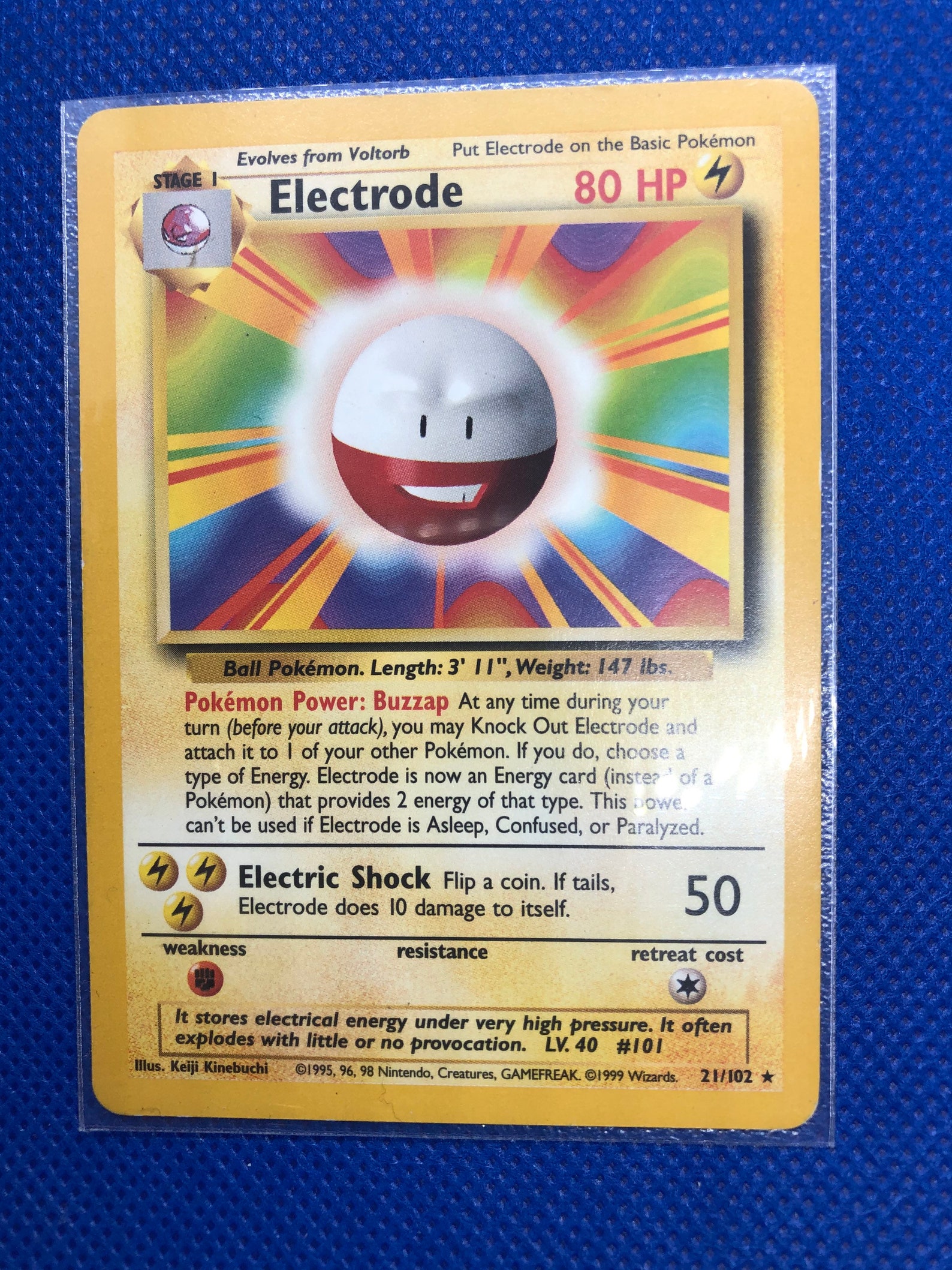 PokémonElectrode 21/102 Base set 2 VintageHolographic Etsy