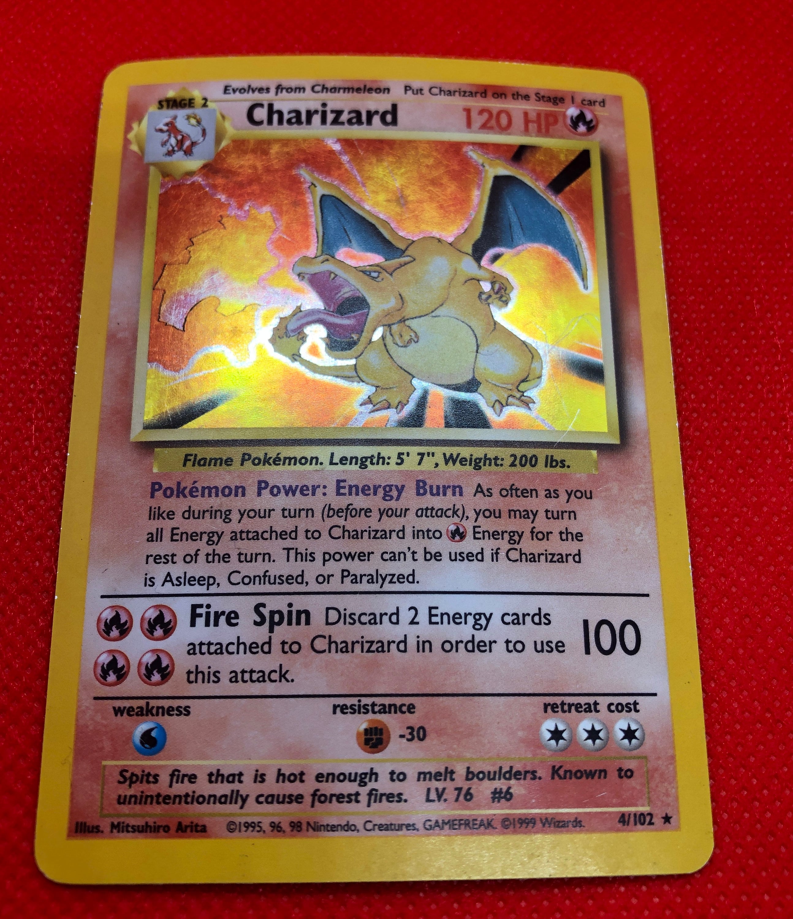 Old Charizard Pokemon Card