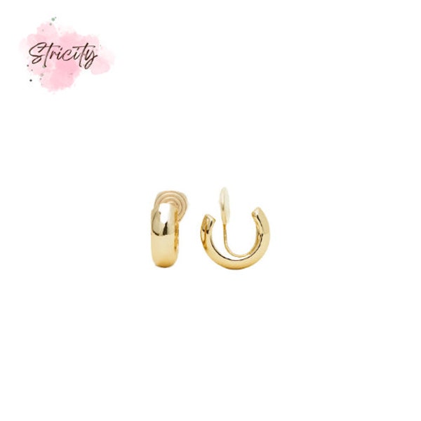 Small Gold/Silver Hoop Clip On Earrings | Women/Men Minimalist Hoop Non Pierced Earrings | Comfortable Invisible Huggie Hoop Clip-on Earring