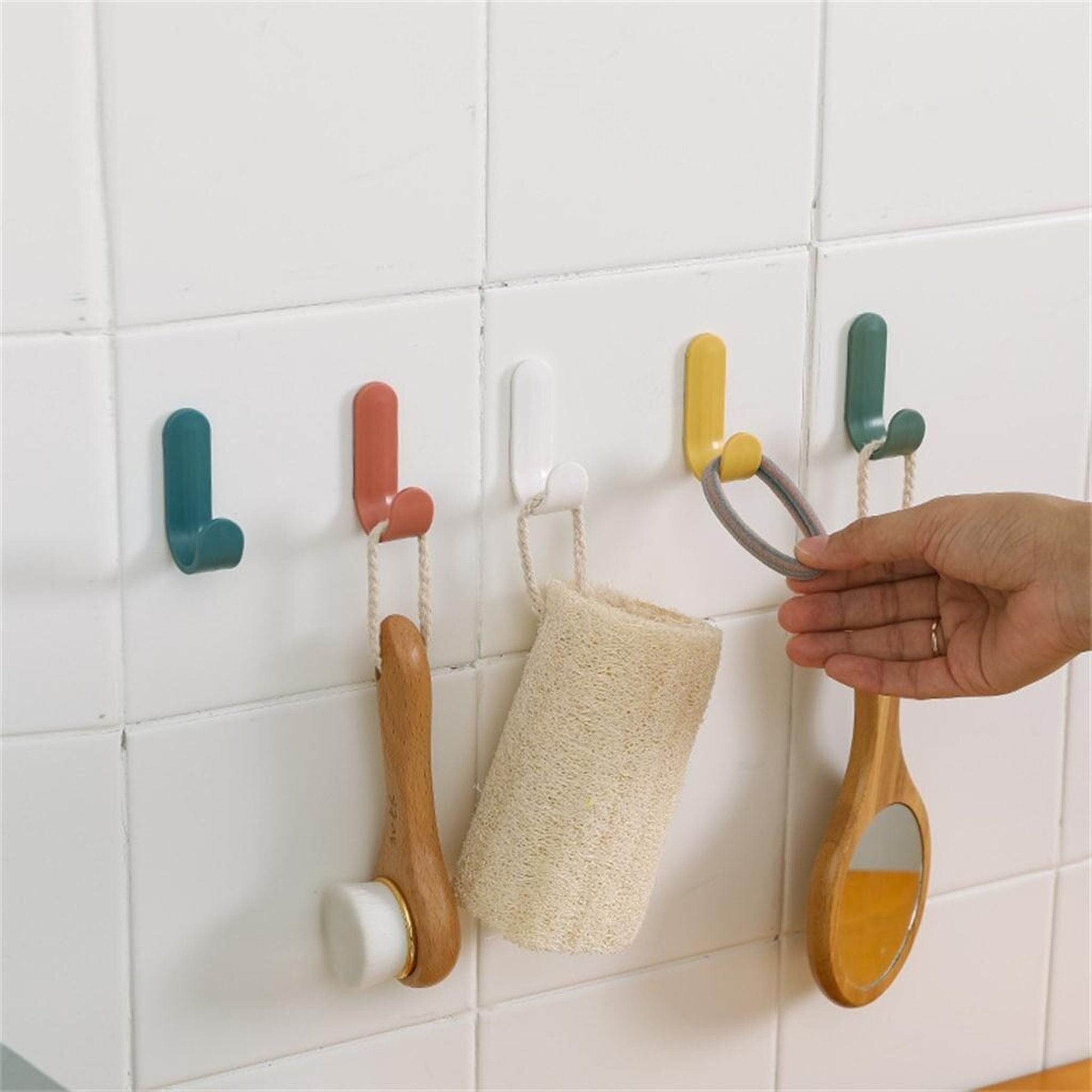 Selfadhesive Wall Hook Plastic Kitchen Bathroom Towel Rag Etsy