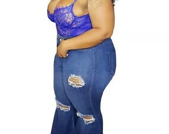 plus size petite bell bottom jeans