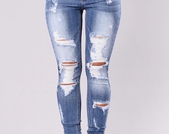 american eagle double sided ripped jeans