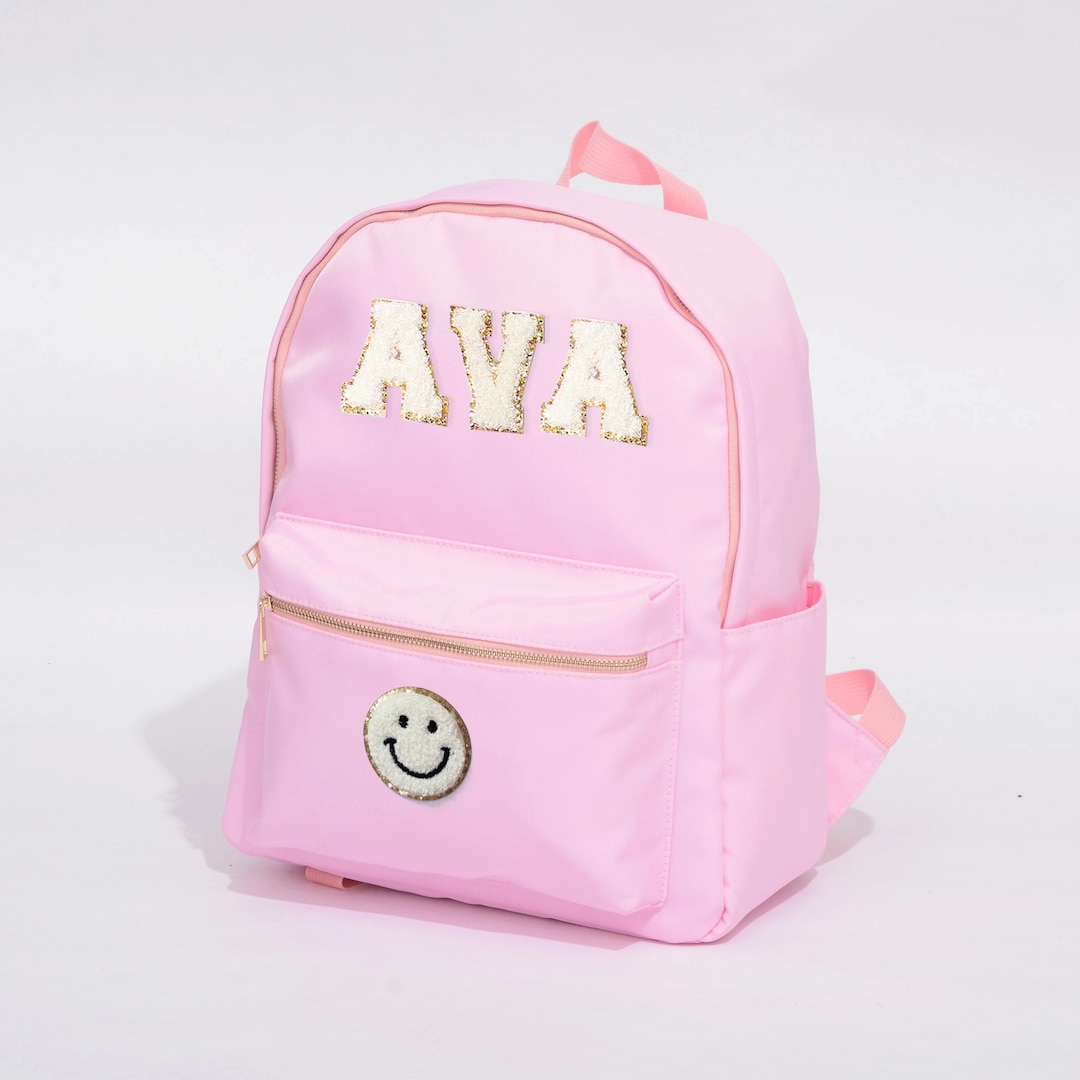 Nylon Backpack, Custom Backpack Varsity Chenille Letter, Kids Backpack