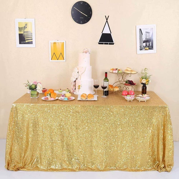 Gold Sequin Tablecloth Etsy