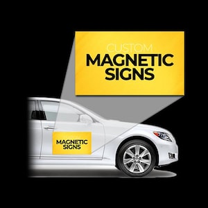 Custom Car Magnet Set of 2 – Personalized Magnetic Signs for Car, Truck, or Van – Business Logo Magnet – Vehicle Advertisement