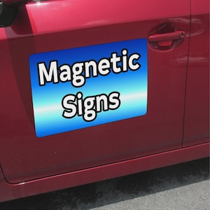 Set of 2 Custom Magnetic Car Signs | Personalized Vehicle Magnets for Advertising | Car, Van, or Truck Logo Signage
