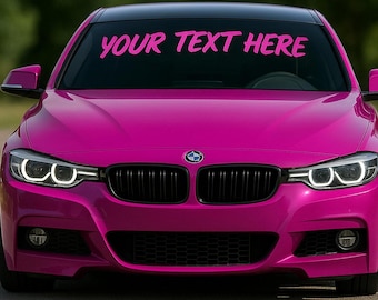Personalized Car Windshield Banner Decal: Custom Vinyl Text Sticker