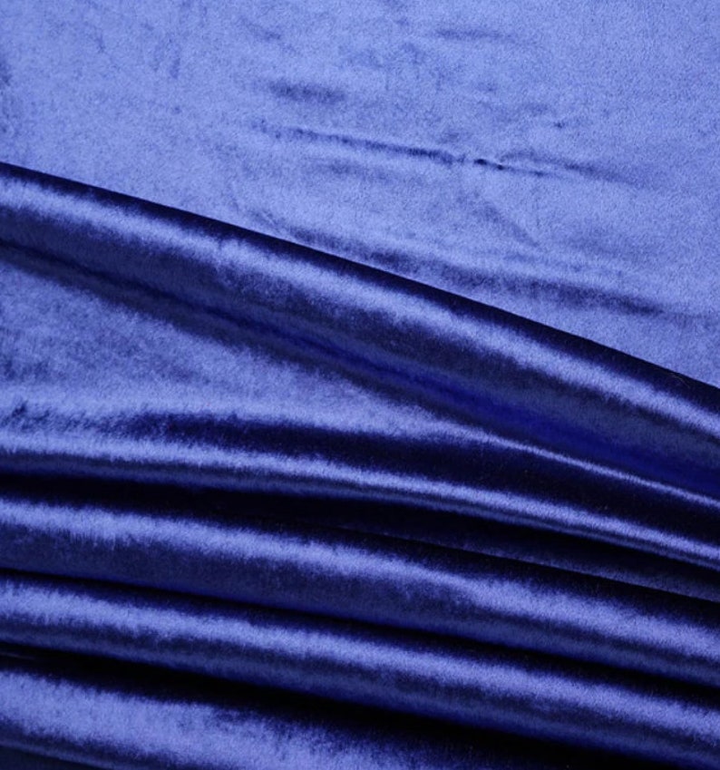 Navy Royal Velvet Fabric Width of 58 Sold by the Yard Etsy
