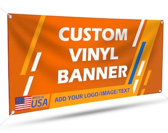 Custom Vinyl Banner – Personalized Birthday Party, Wedding & Business Sign | Indoor Outdoor Printed Event Banner