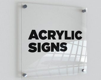 Floating Acrylic Business Logo Sign Standoff Mounted Office Interior Wall Sign