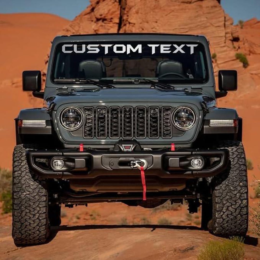 Custom Windshield Banner Decal: Personalized Vinyl Lettering for Car or ...