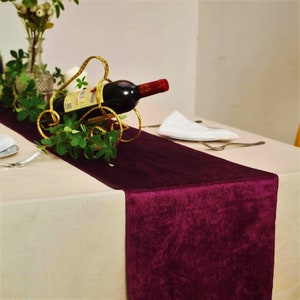 Burgundy Royal Velvet Runner 14"x108"