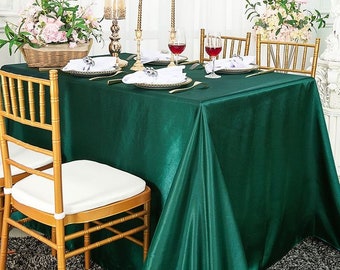54x54 Hunter Green Satin Tablecloths