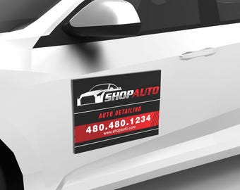Custom Magnetic Car Signs: Personalized Business Vehicle Advertising - Set of 2