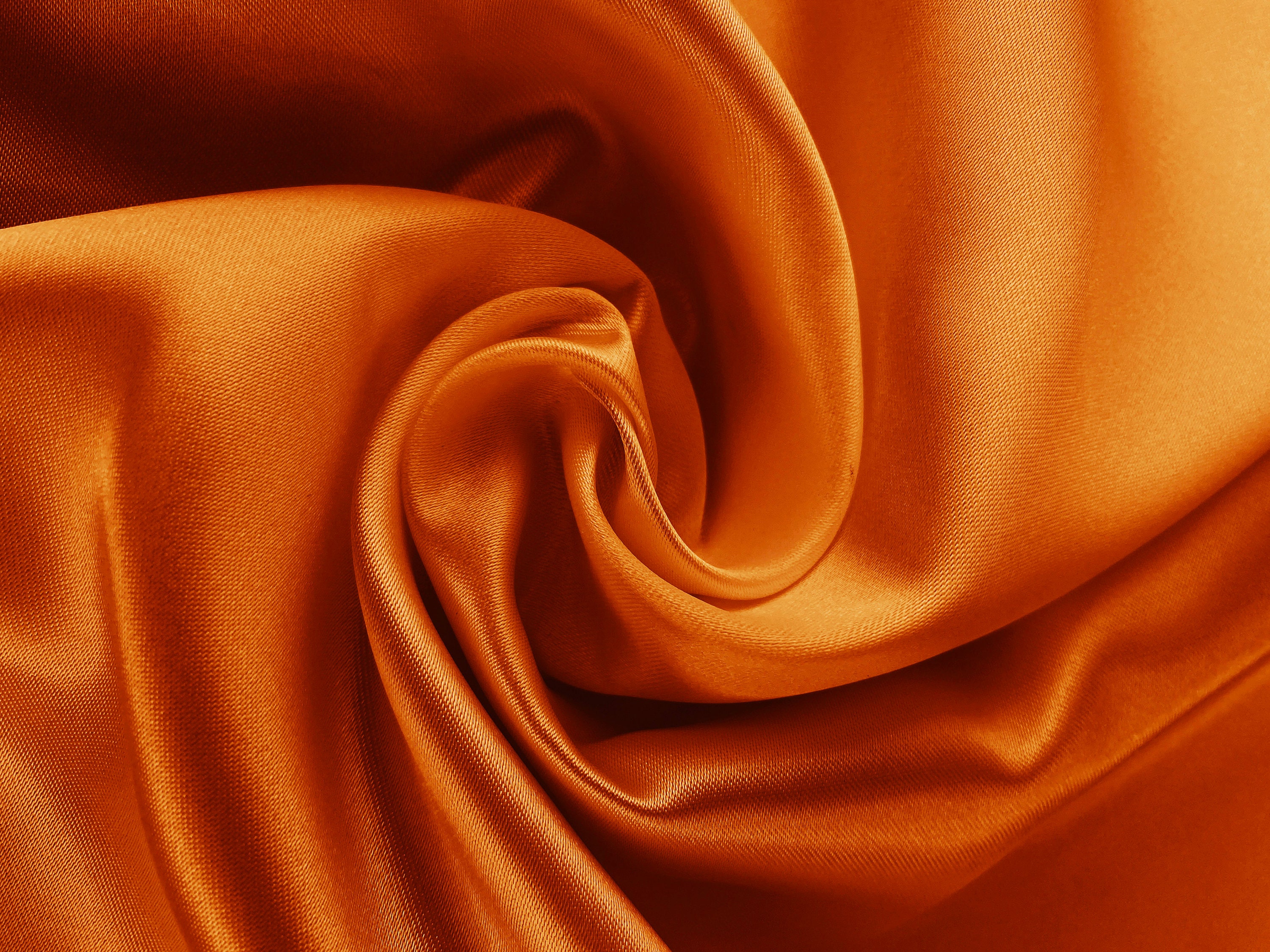 Orange Satin Fabric 60 Inch Wide by The Yard