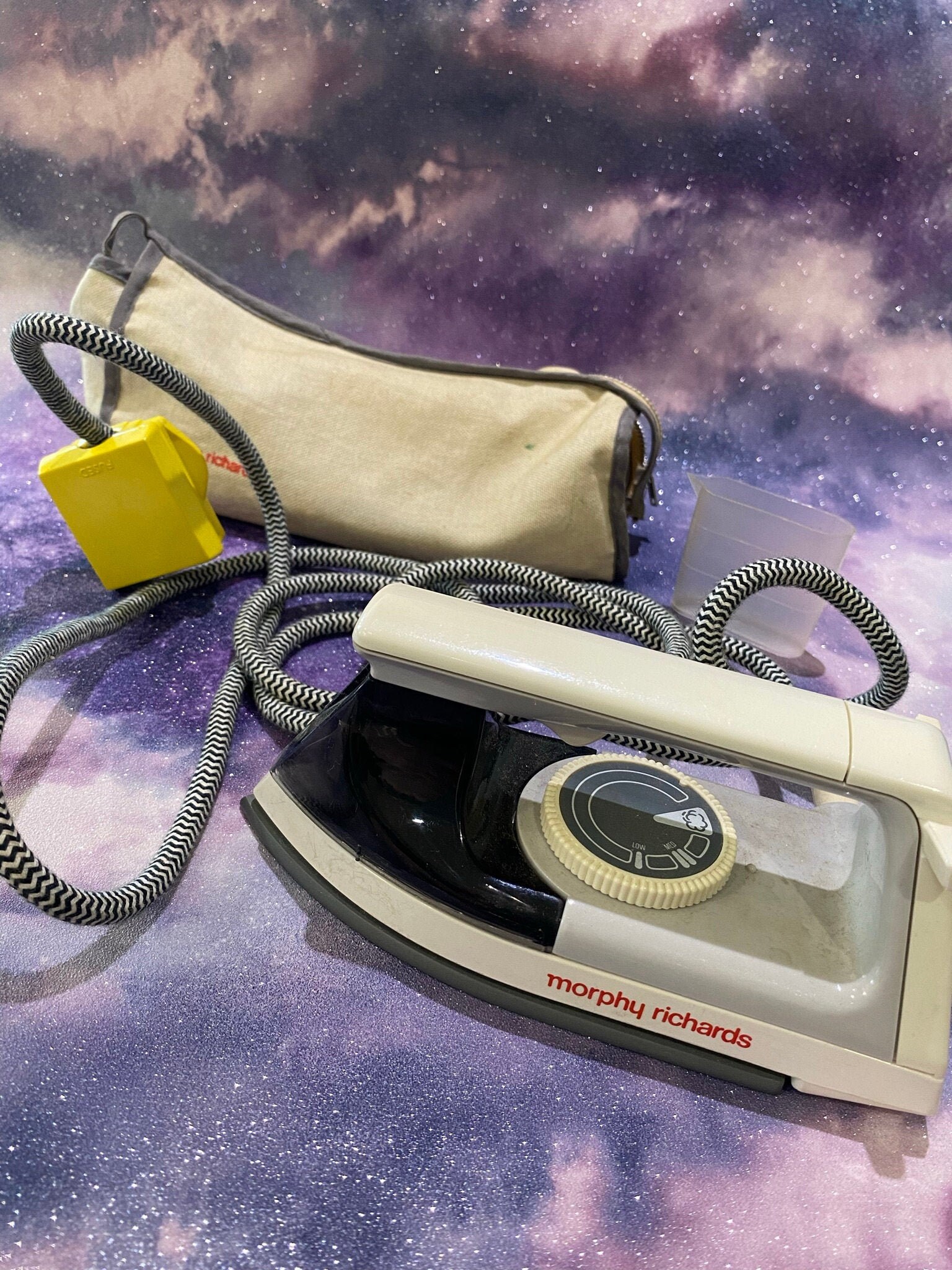Vintage Morphy Richards 41410 Steam Tavel Iron With Carry Bag and