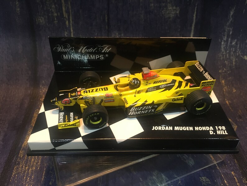 Damon Hill Collectable F1 Racing Car Jordan Mugen Honda 198 Etsy